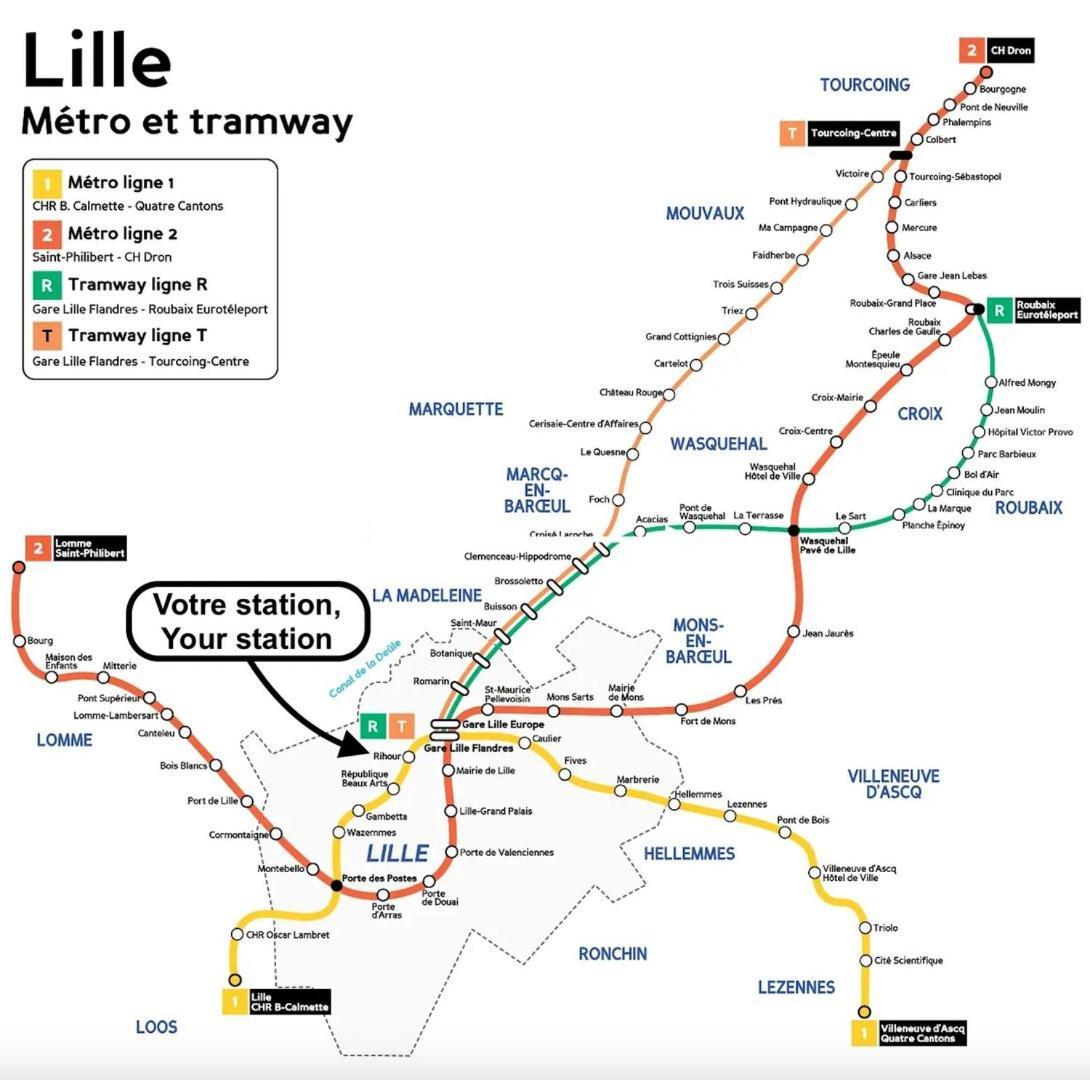 Vieux Lille - Appartement Ideal Pour 2 Personnes Bagian luar foto